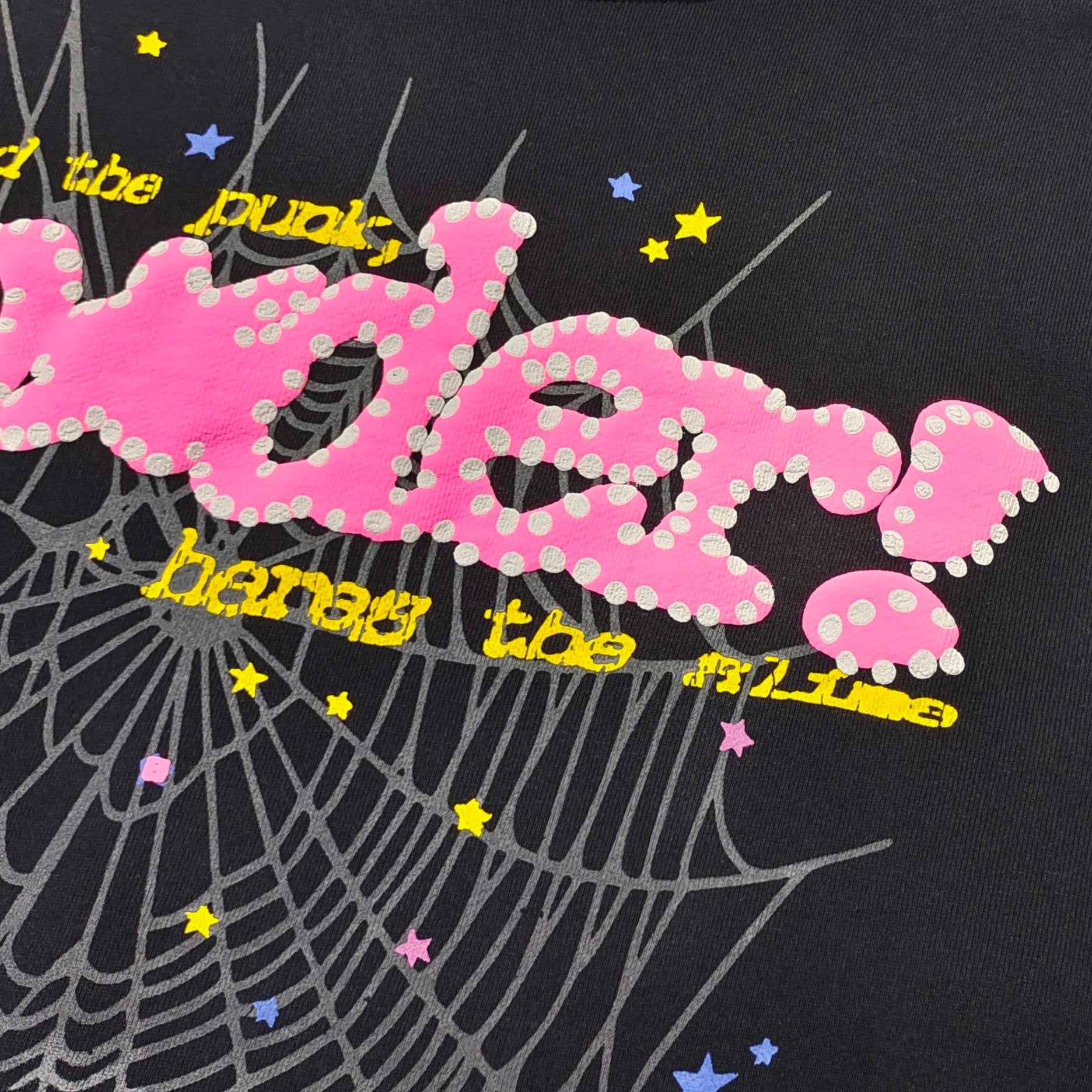 Sp5der P*nk V2 Hoodie 'Black'
