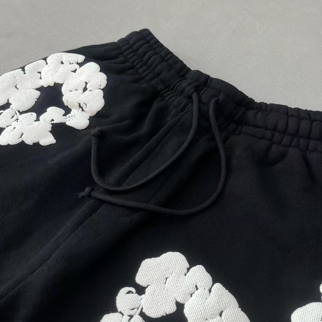 Denim Tears The Cotton Wreath Shorts 'Black'