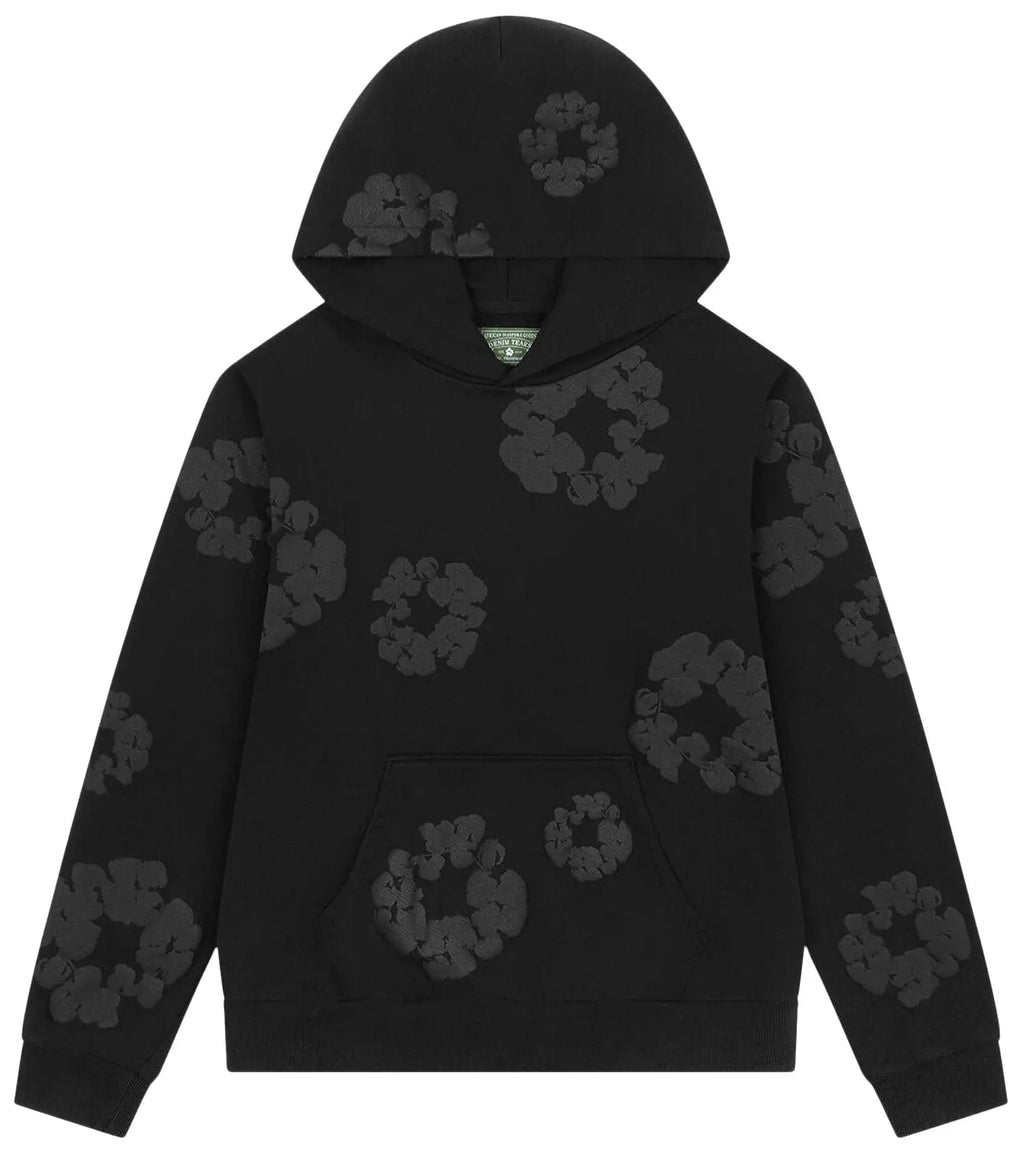 Denim Tears Mono Wreath Hoodie 'Black'