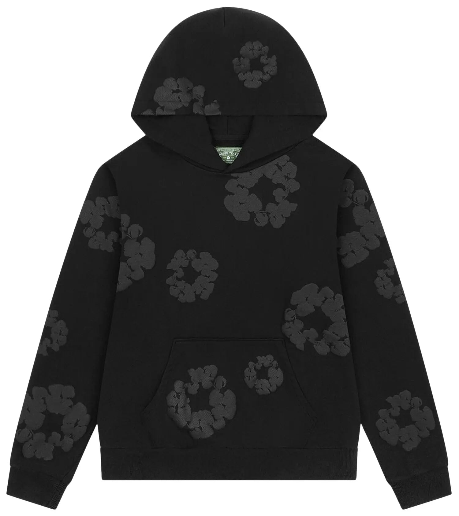 Denim Tears Mono Wreath Hoodie 'Black'