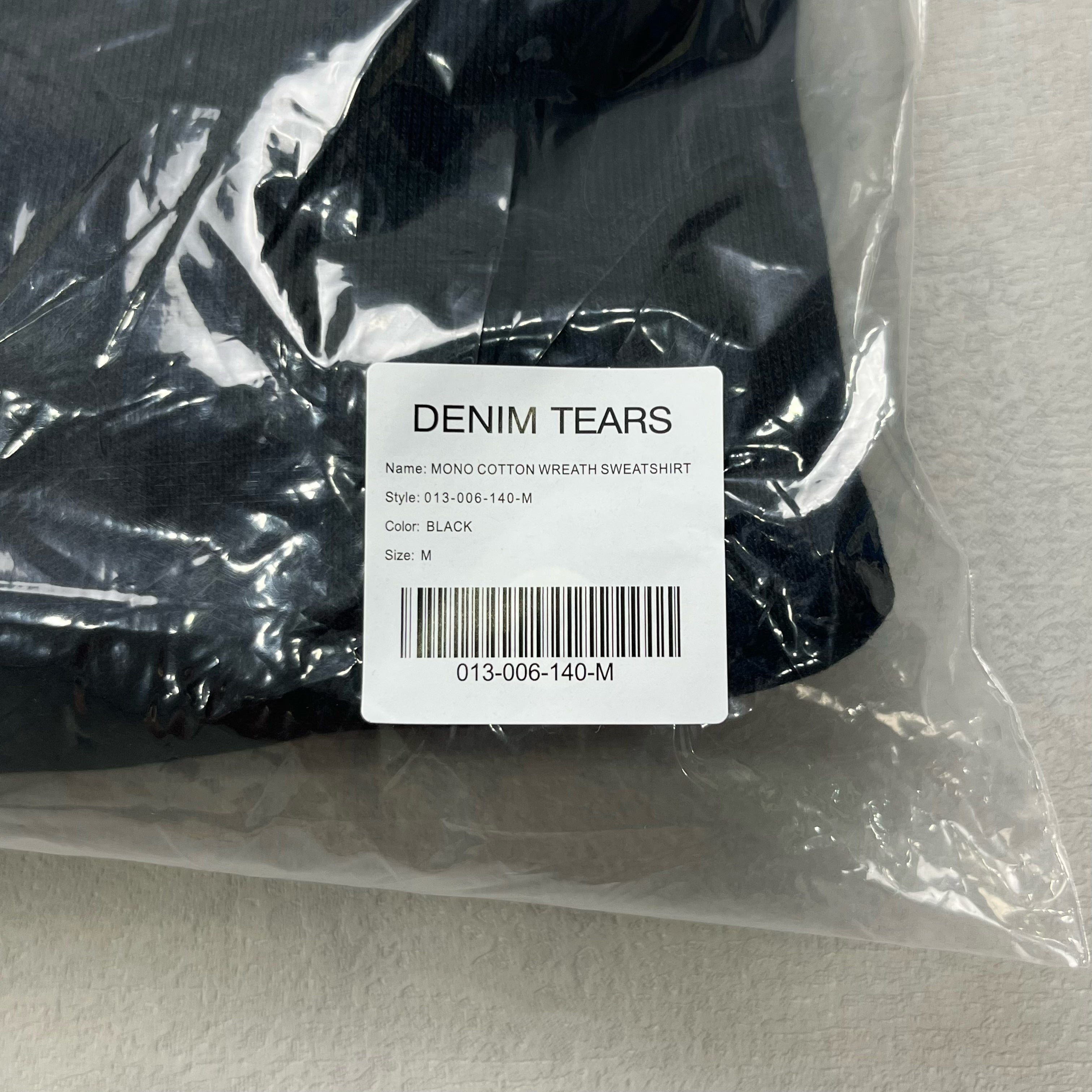 Denim Tears Mono Wreath Hoodie 'Black'