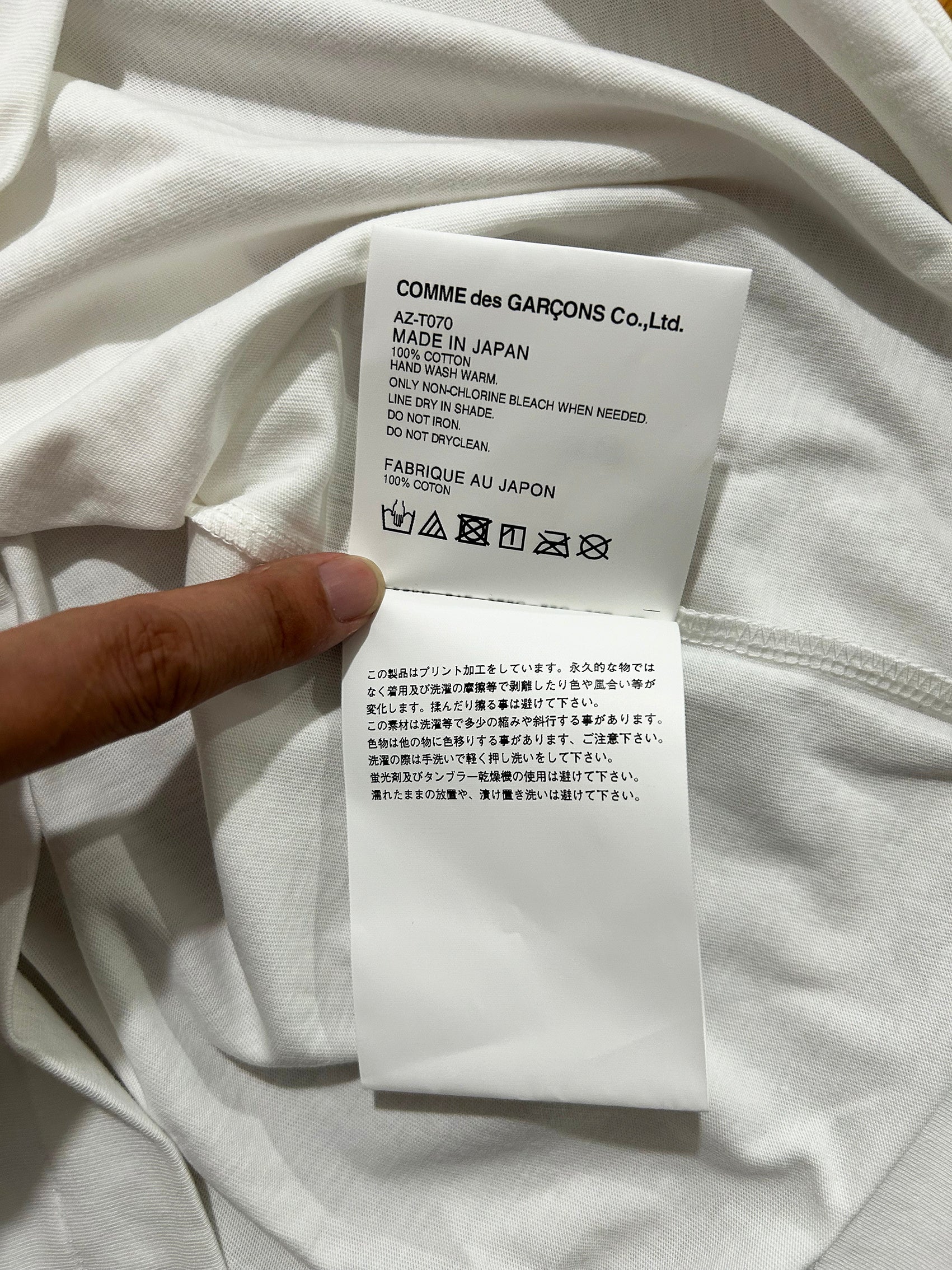 Comme des Garçons PLAY Kids Big Heart Logo T-Shirt 'White'
