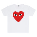 Comme des Garçons PLAY Kids Big Heart Logo T-Shirt 'White' Red