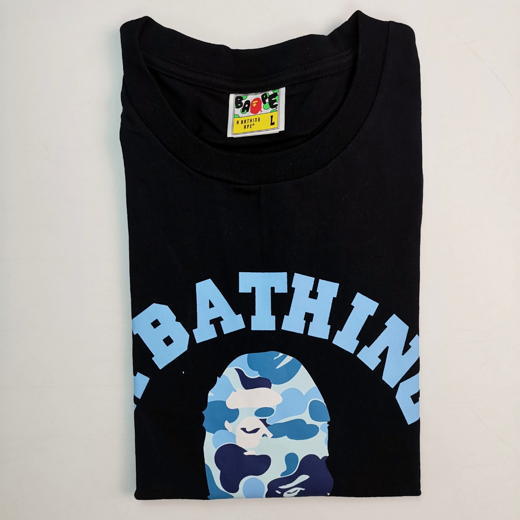 BAPE ABC Camo College Tee 'Black/Blue'