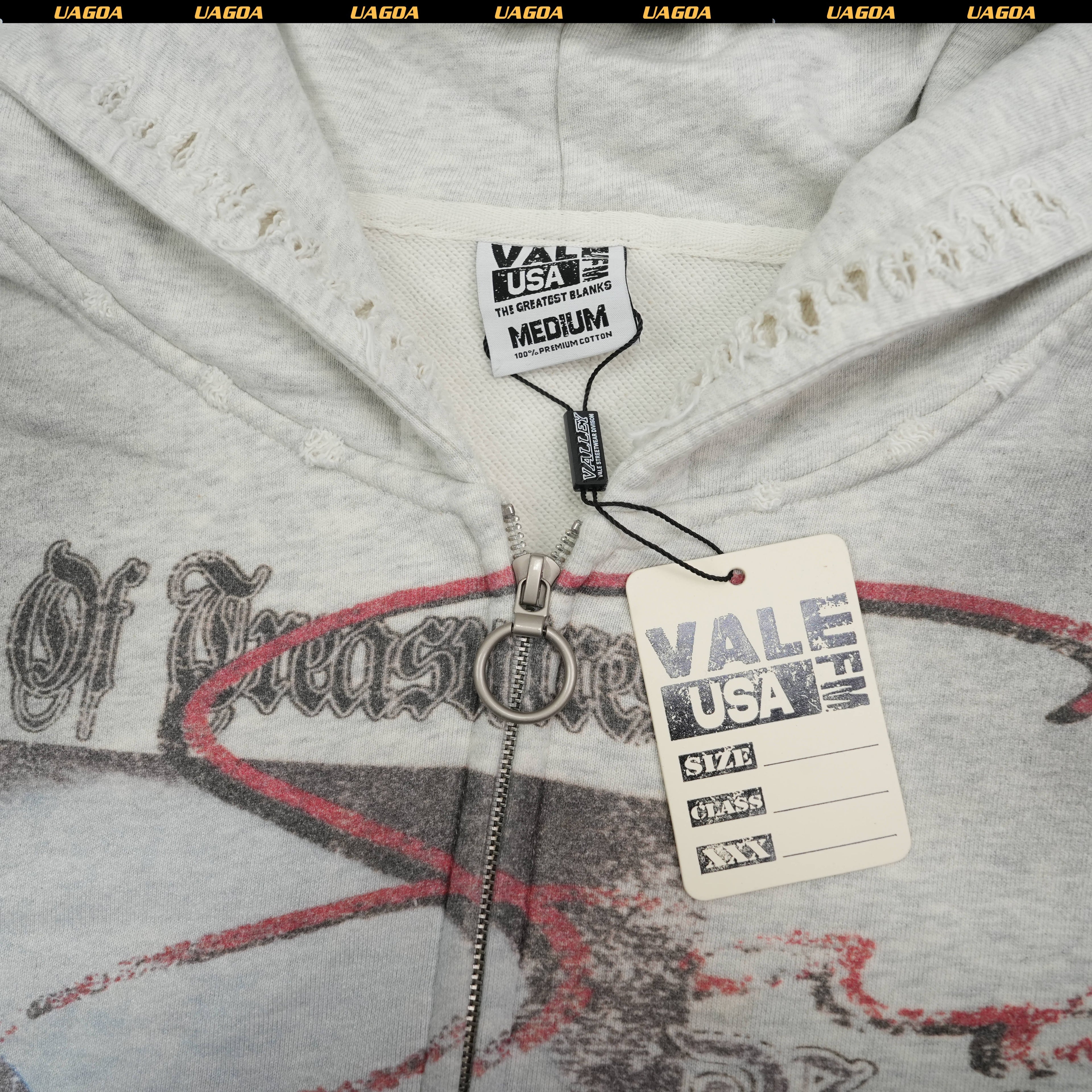 Vale Forever Valley Fest Zip Up Hoodie 'Grey'