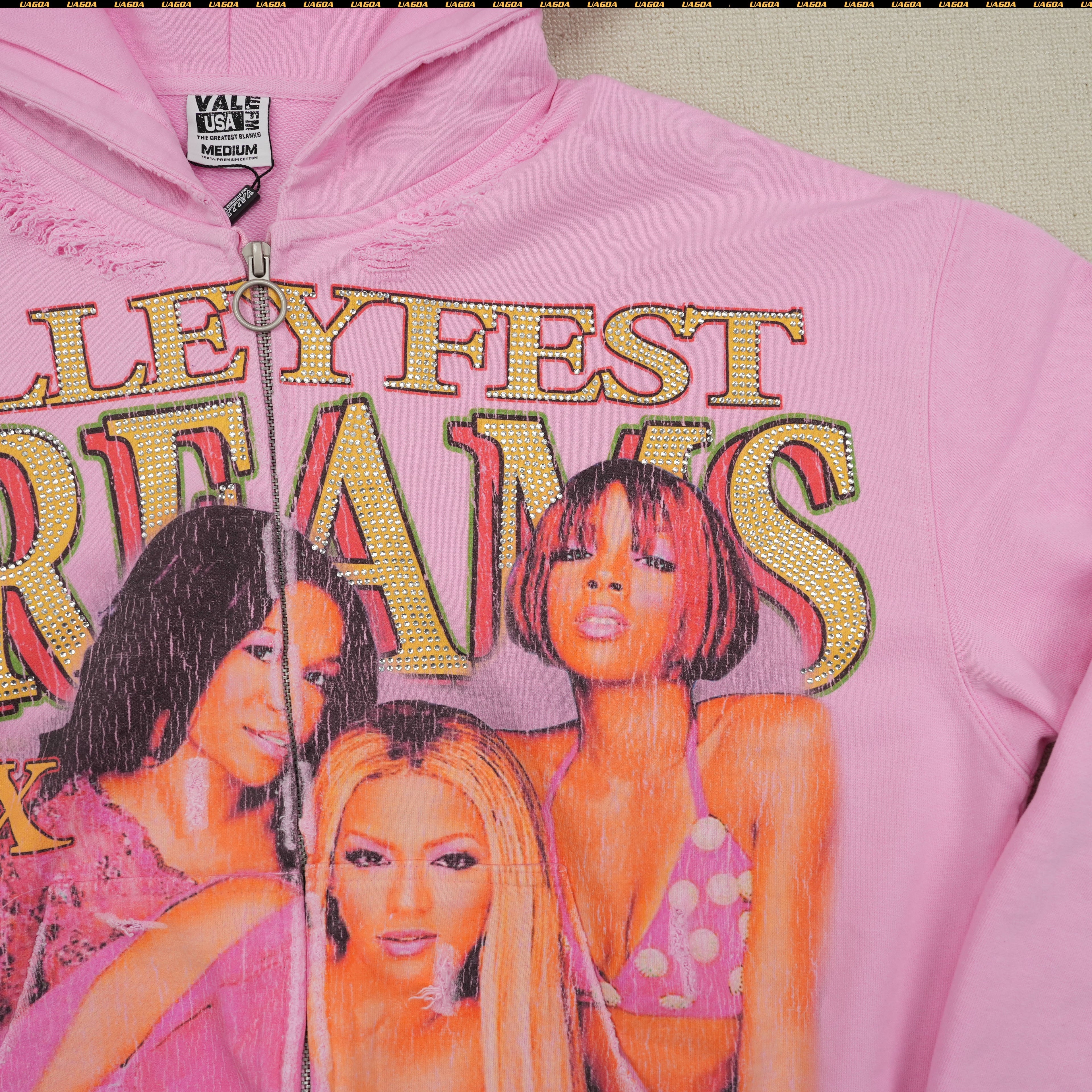 Vale Forever Dreams Zip Up Hoodie 'Pink'