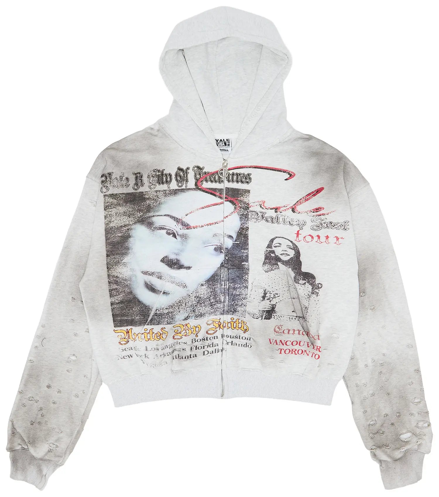 Vale Forever Valley Fest Zip Up Hoodie 'Grey'